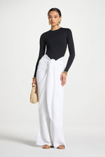 Safina Wrap Sarong & Pants Set - White