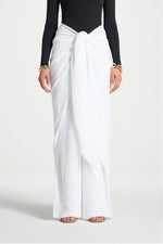 Safina Wrap Sarong & Pants Set - White