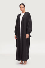 Safiyah Open Abaya - Black