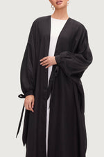 Safiyah Open Abaya - Black