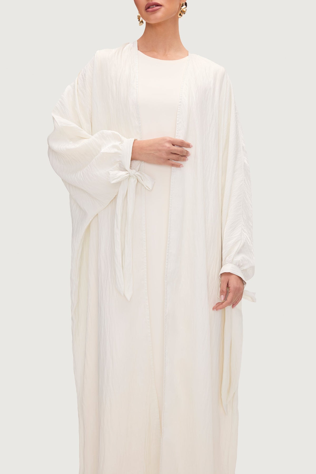 Safiyah Open Abaya - Moonbeam