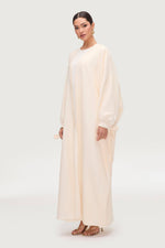 Safiyah Open Abaya - Panna Cotta