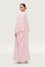 Safiyah Open Abaya - Pastel Pink