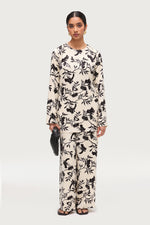 Sana Side Slit Relaxed Top - Floral Print