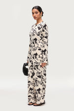 Sana Side Slit Relaxed Top - Floral Print