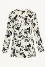 Sana Side Slit Relaxed Top - Floral Print