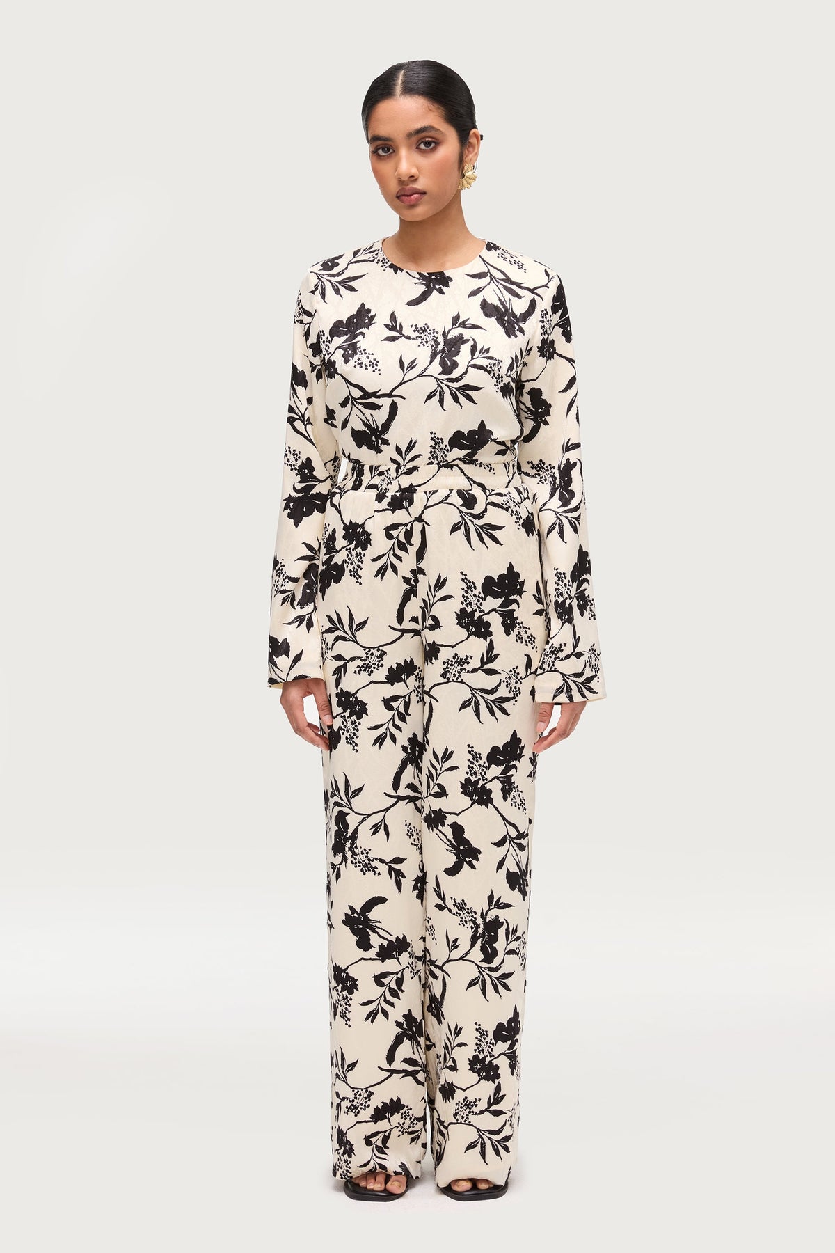 Sana Wide Leg Pants - Floral Print
