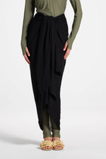 Sarong Scarf Cover Up - Black
