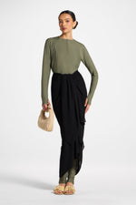 Sarong Scarf Cover Up - Black