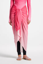 Sarong Scarf Cover Up - Coral Ombre