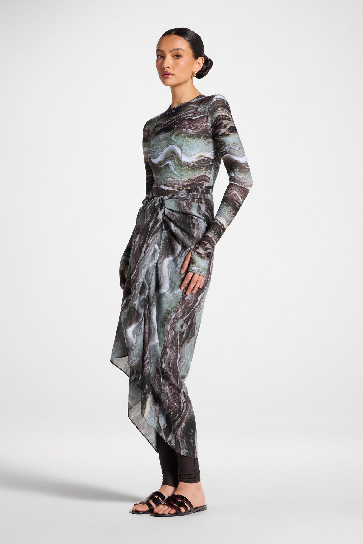 Sarong Scarf Cover Up - Earth Marble