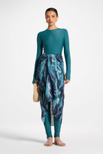 Sarong Scarf Cover Up - Ocean Ripple