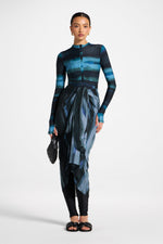 Sarong Scarf Cover Up - Twilight Waves