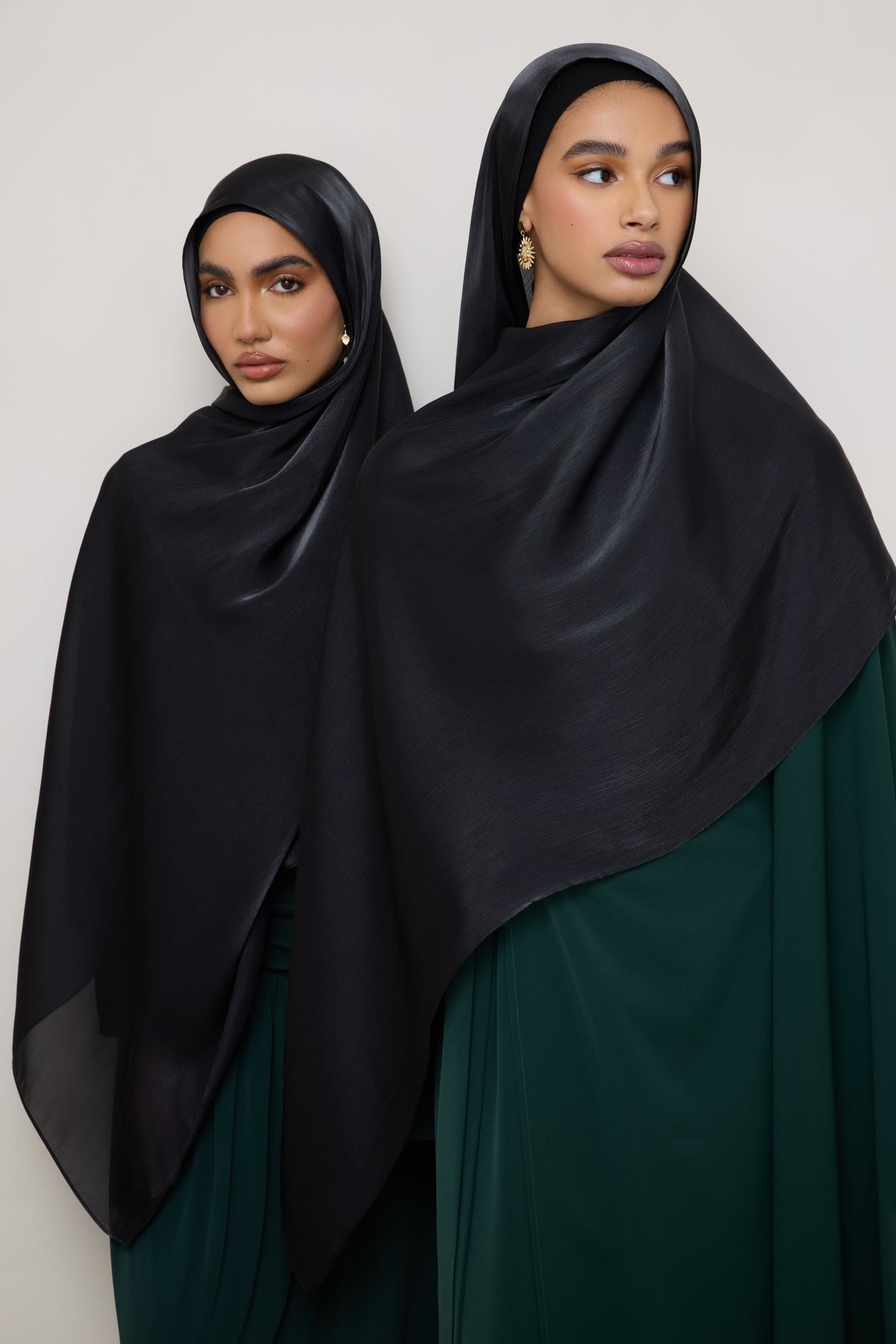 Shimmer Chiffon Hijab - Black