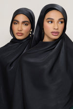Shimmer Chiffon Hijab - Black