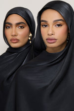 Shimmer Chiffon Hijab - Black