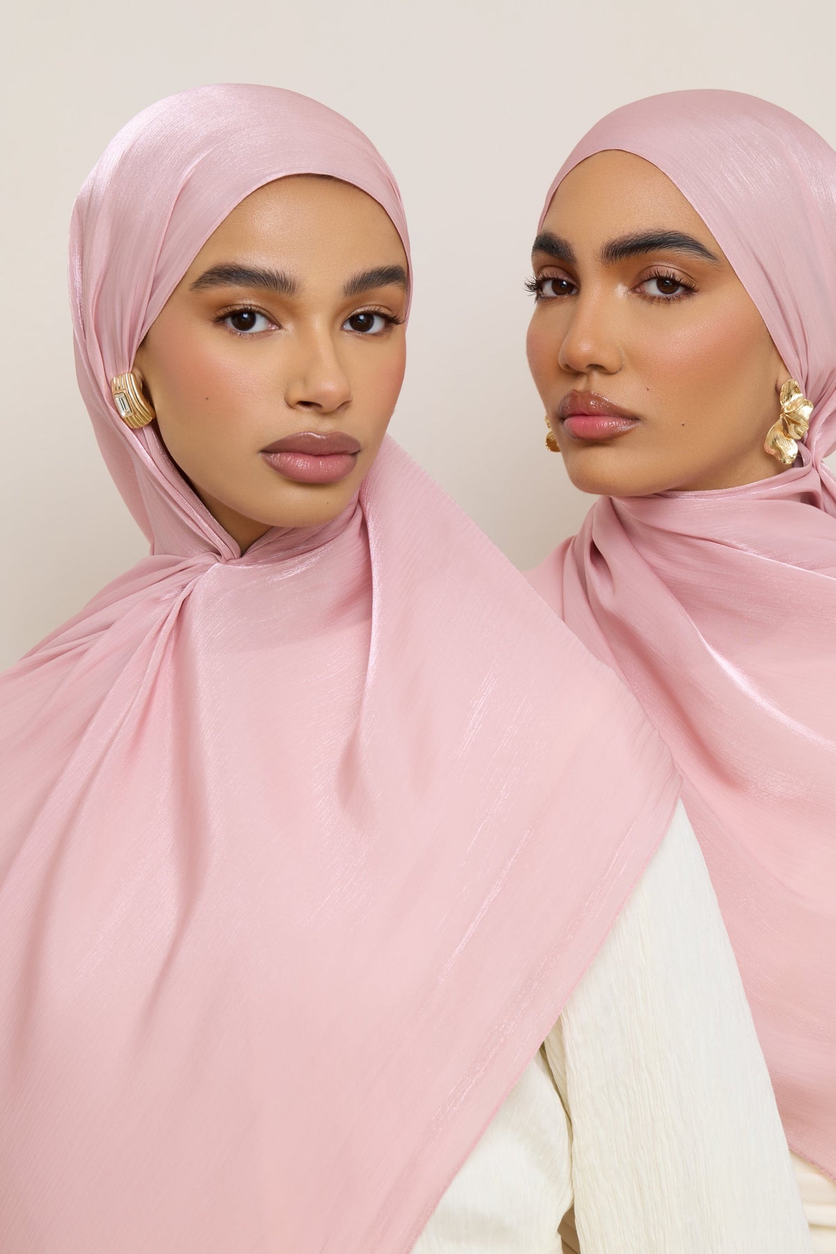Shimmer Chiffon Hijab - Pink