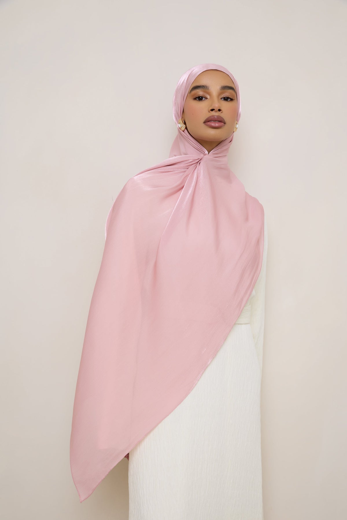 Shimmer Chiffon Hijab - Pink