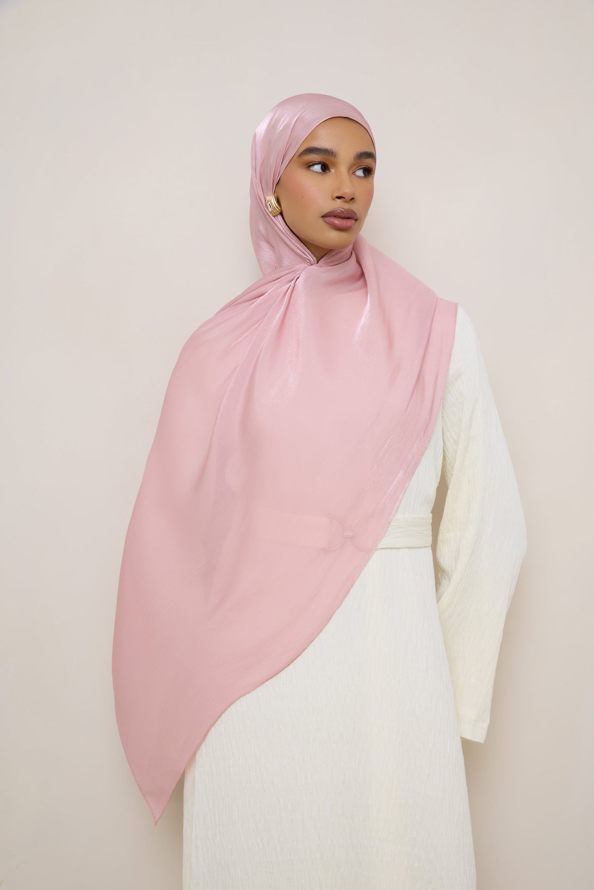 Shimmer Chiffon Hijab - Pink