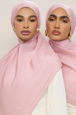 Shimmer Chiffon Hijab - Pink