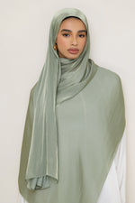 Shimmer Chiffon Hijab - Sage