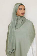 Shimmer Chiffon Hijab - Sage