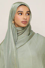 Shimmer Chiffon Hijab - Sage