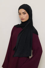 Shimmer Stretch Hijab - Black