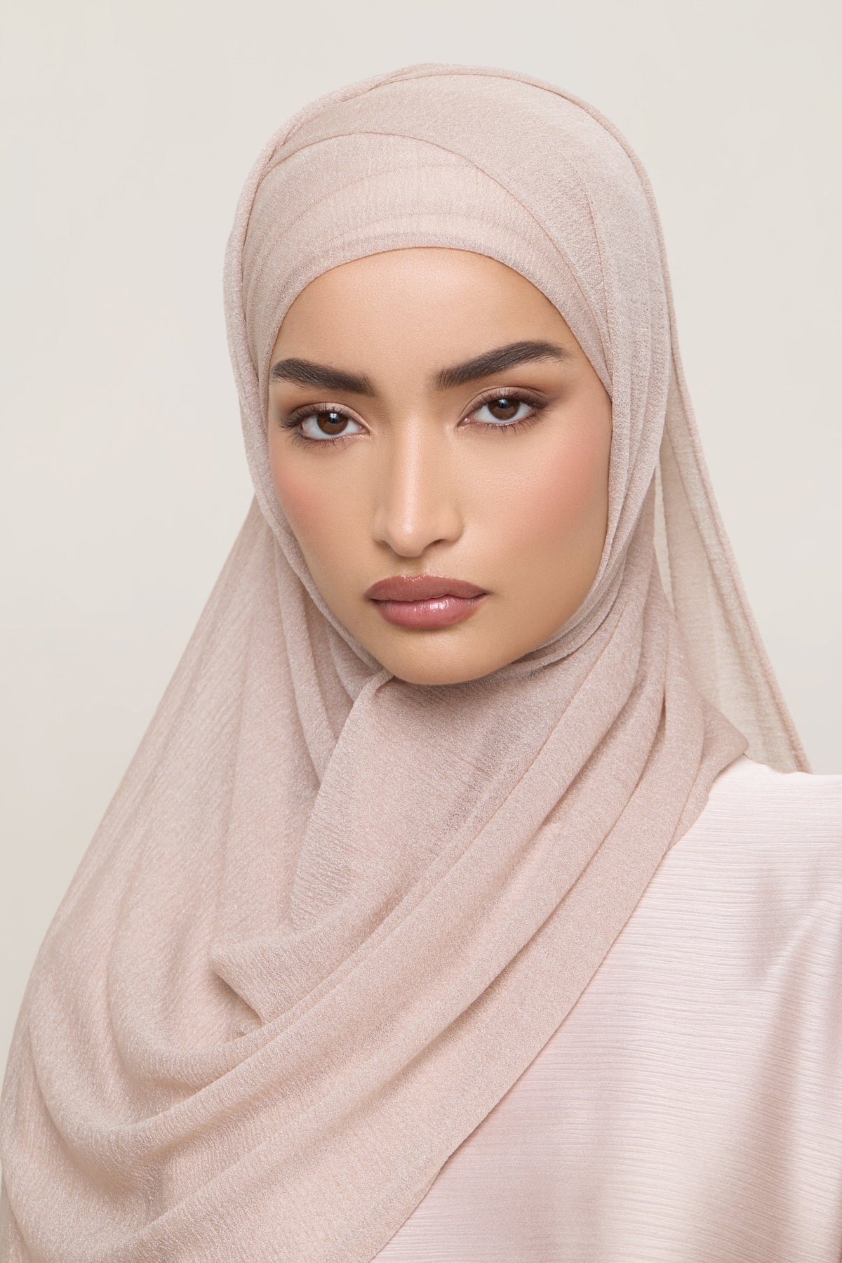 Shimmer Stretch Hijab - Cloud
