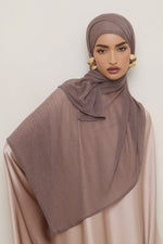 Shimmer Stretch Hijab - Taupe