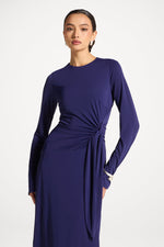 Side Tie Maxi Dress - Future Dusk