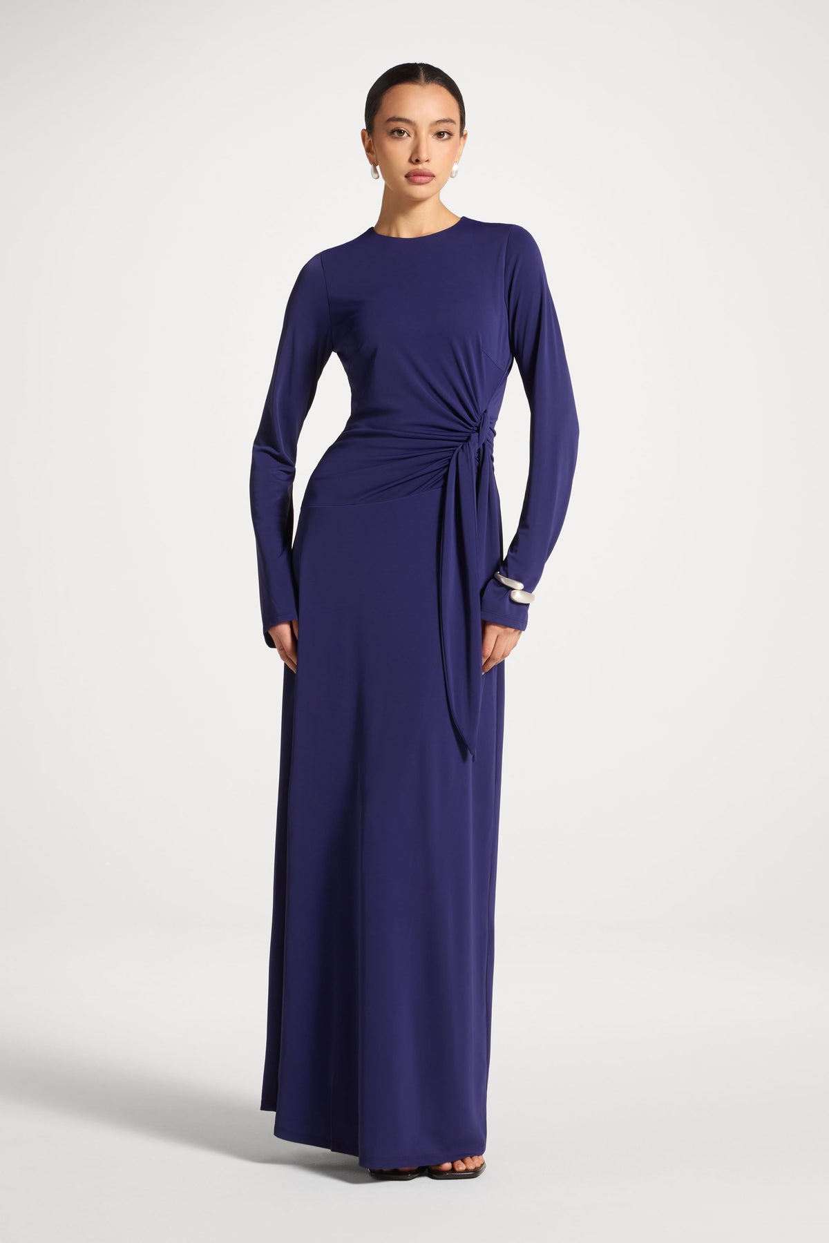 Side Tie Maxi Dress - Future Dusk