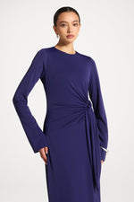 Side Tie Maxi Dress - Future Dusk