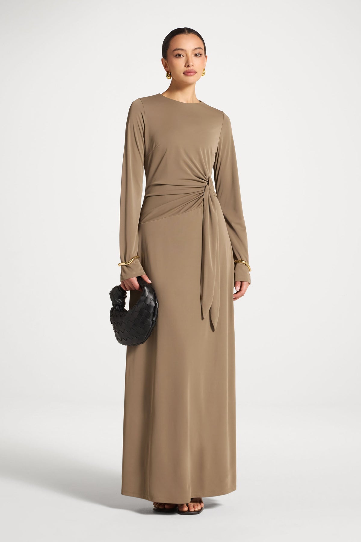 Side Tie Maxi Dress - Vetiver