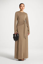 Side Tie Maxi Dress - Vetiver