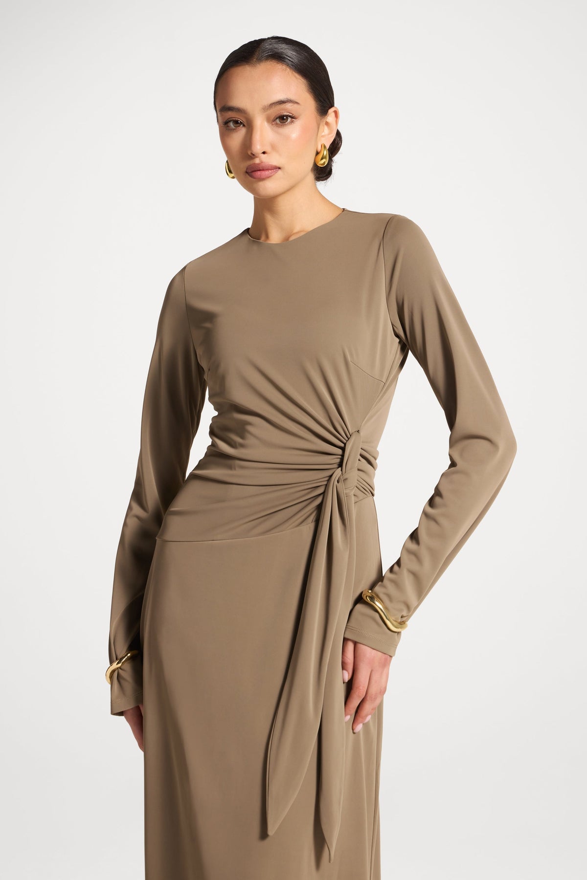 Side Tie Maxi Dress - Vetiver