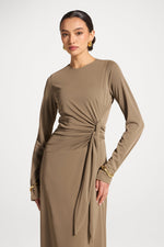 Side Tie Maxi Dress - Vetiver