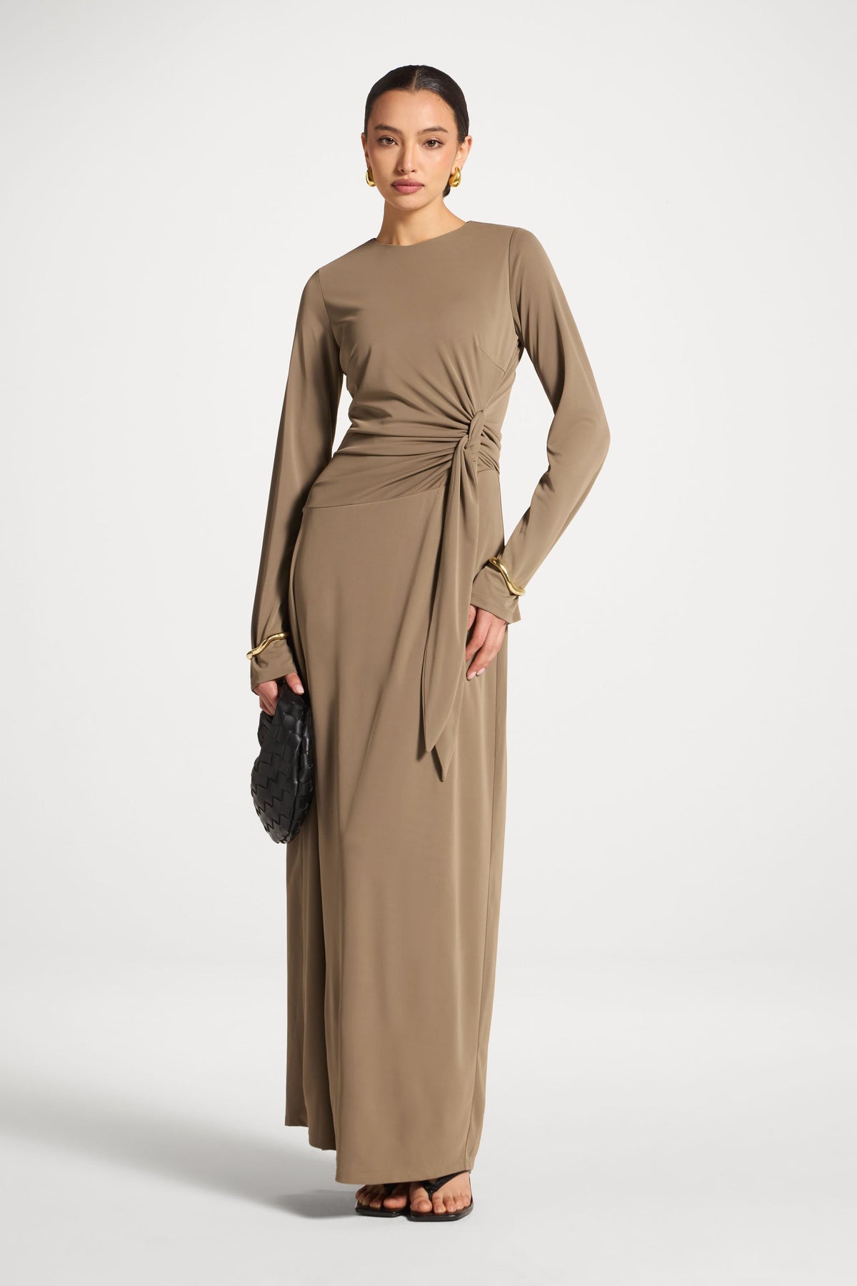 Side Tie Maxi Dress - Vetiver