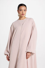 Signature Balloon Sleeve Open Abaya - Mink