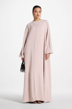 Signature Balloon Sleeve Open Abaya - Mink