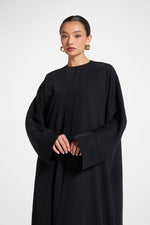 Signature Open Abaya - Black