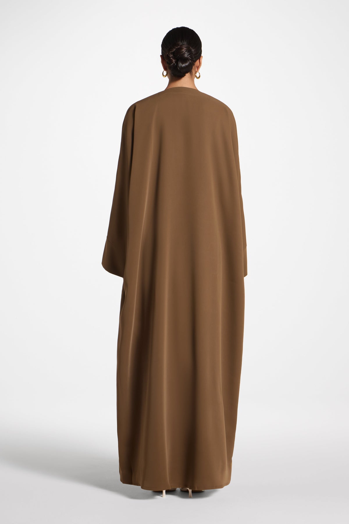 Signature Open Abaya - Chocolate