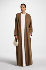 Signature Open Abaya - Chocolate