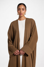 Signature Open Abaya - Chocolate