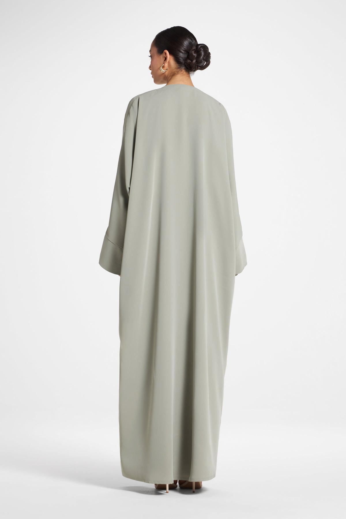 Signature Open Abaya - Dusty Olive