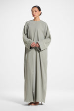 Signature Open Abaya - Dusty Olive