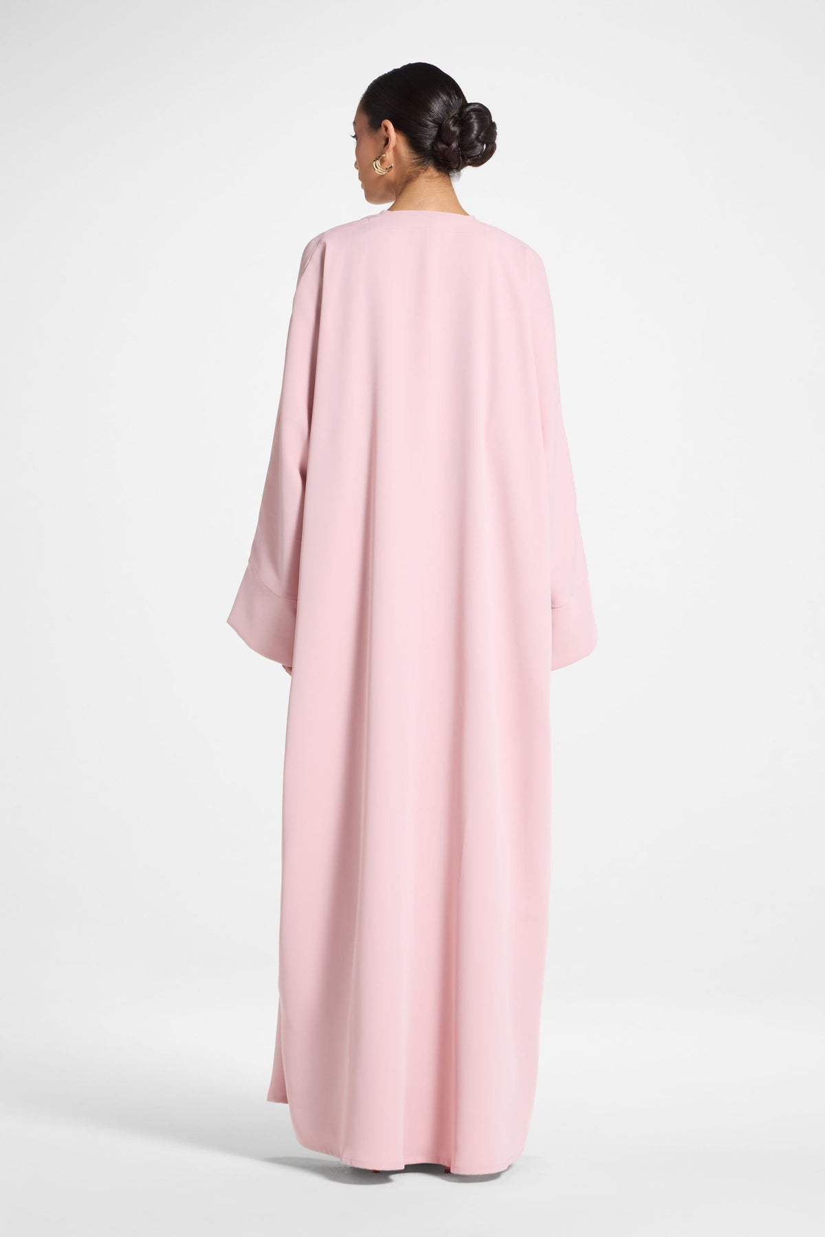 Signature Open Abaya - Pastel Pink