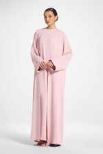 Signature Open Abaya - Pastel Pink