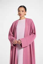 Signature Open Abaya - Vintage Rose