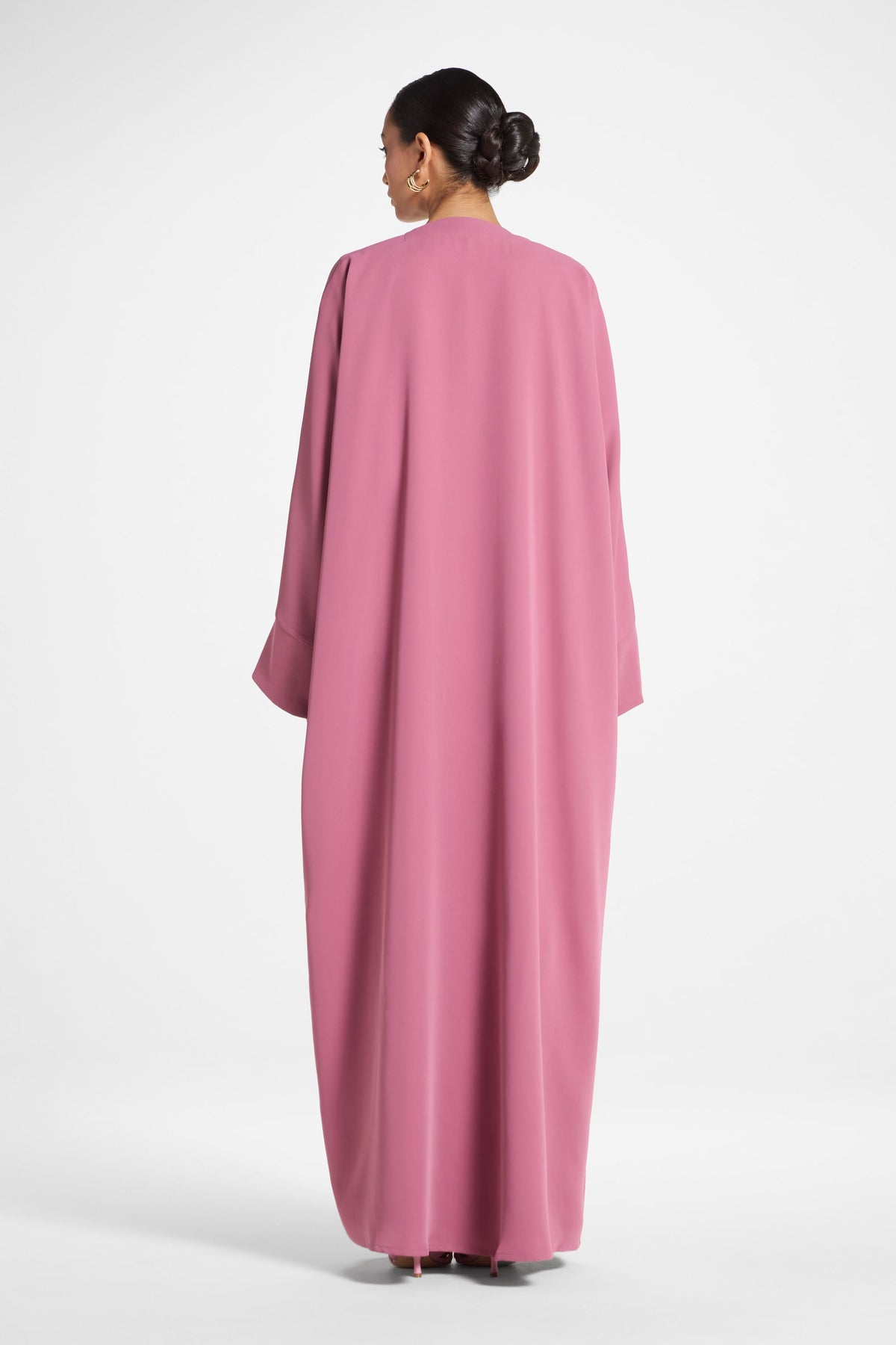 Signature Open Abaya - Vintage Rose